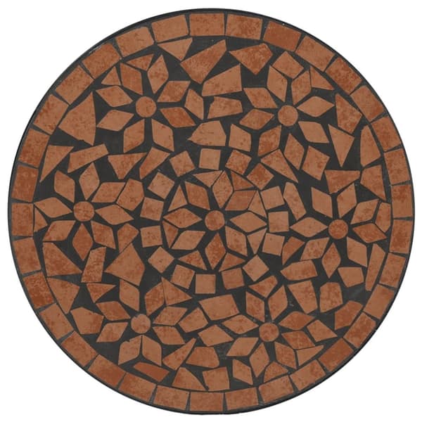 vidaXL Caféset mosaik terrakotta järn och keramik