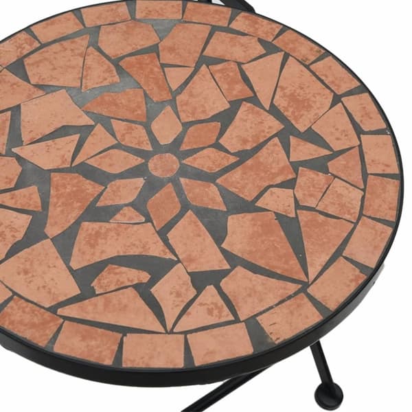 vidaXL Caféset mosaik terrakotta järn och keramik