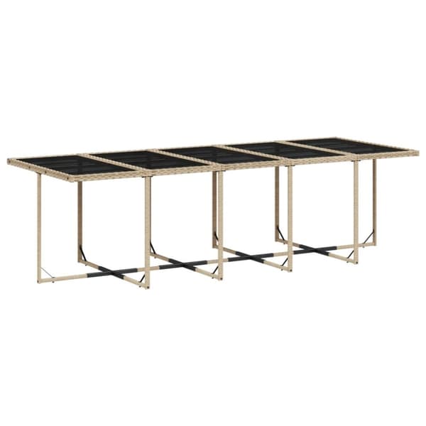 vidaXL spisebordssæt til haven 11 dele med hynder polyrattan beige