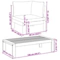 Miniatyrbilde 8 av 9: vidaXL Hagesofasett med puter 4 deler heltre akasie