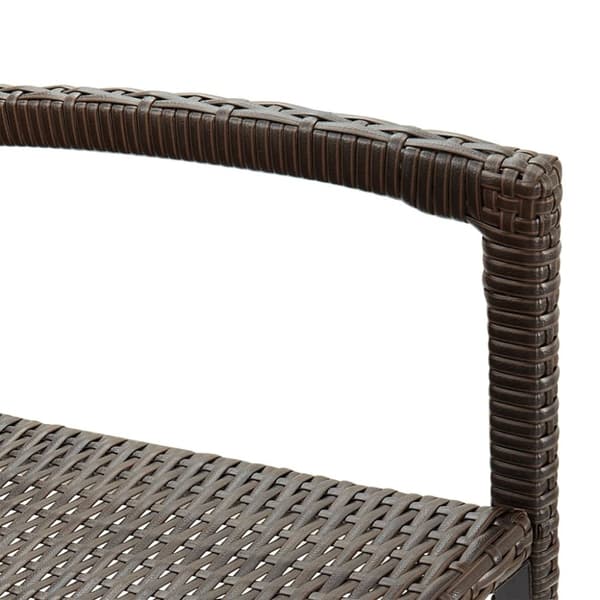 vidaXL barsæt til haven 3 dele massivt akacietræ og polyrattan brun