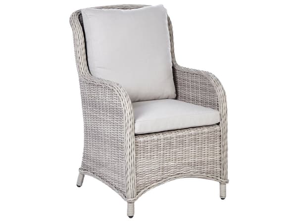Hage Spisestuesett Beige Rotting 6-seters Bord 6 Stoler Beige Puter