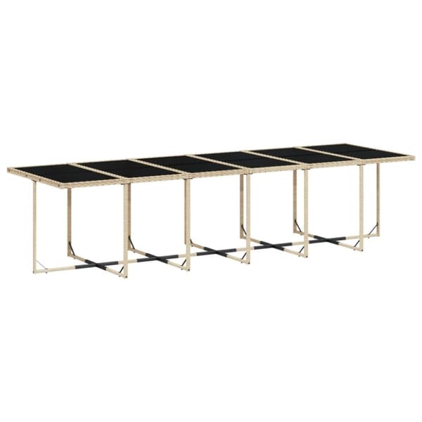 vidaXL spisebordssæt til haven 17 dele med hynder polyrattan beige