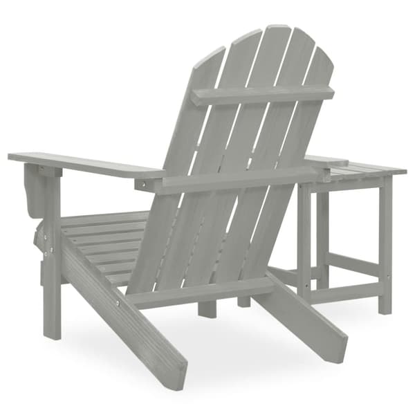 vidaXL Adirondack-havestol med bord massivt grantræ grå - Havemøbelsæt