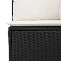 Miniatyrbillede 10 af 11: vidaXL sofasæt til haven 11 dele med hynder polyrattan sort -  Havemøbelsæt