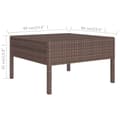 Miniatyrbillede 7 af 7: The Living Store loungesæt til haven 2 dele med hynder polyrattan brun -  Havemøbelsæt