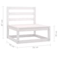 Miniatyrbild 10 av 11: The Living Store Loungegrupp 2 delar vit massiv furu -  Utemöbelgrupper