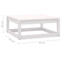 Miniatyrbild 11 av 11: The Living Store Loungegrupp 2 delar vit massiv furu -  Utemöbelgrupper