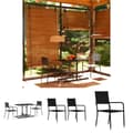 Miniatyrbild 1 av 11: The Living Store Matgrupp för trädgården 3 delar svart -  Utemöbelgrupper