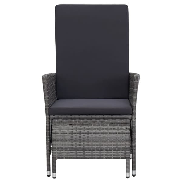 The Living Store loungesæt til haven 3 dele med hynder polyrattan grå - Havemøbelsæt