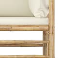 Miniatyrbild 5 av 11: The Living Store Loungegrupp för trädgården med gräddvita dynor 6 delar bambu -  Utemöbelgrupper