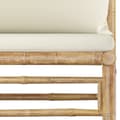 Miniatyrbild 7 av 11: The Living Store Loungegrupp för trädgården med gräddvita dynor 6 delar bambu -  Utemöbelgrupper