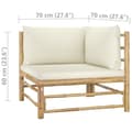 Miniatyrbild 10 av 11: The Living Store Loungegrupp för trädgården med gräddvita dynor 6 delar bambu -  Utemöbelgrupper