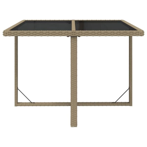 The Living Store Matgrupp för trädgården med dynor 5 delar konstrotting beige -  Utemöbelgrupper