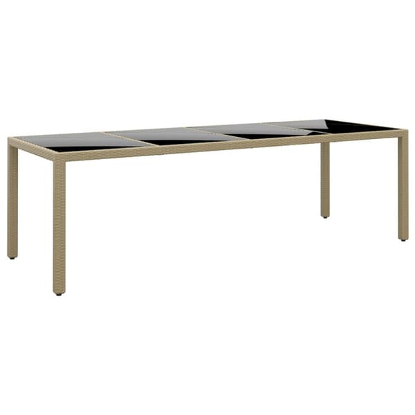 The Living Store spisebordssæt til haven 11 dele polyrattan beige - Havemøbelsæt