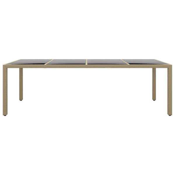 The Living Store spisebordssæt til haven 11 dele polyrattan beige - Havemøbelsæt