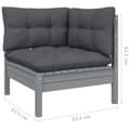 Miniatyrbild 7 av 9: The Living Store Loungegrupp med dynor 6 delar massiv furu -  Utemöbelgrupper
