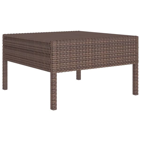 The Living Store loungesæt til haven 6 dele med hynder polyrattan brun -  Havemøbelsæt