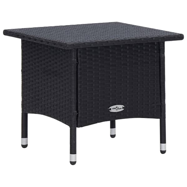 The Living Store loungesæt til haven 2 dele med hynder polyrattan sort - Havemøbelsæt