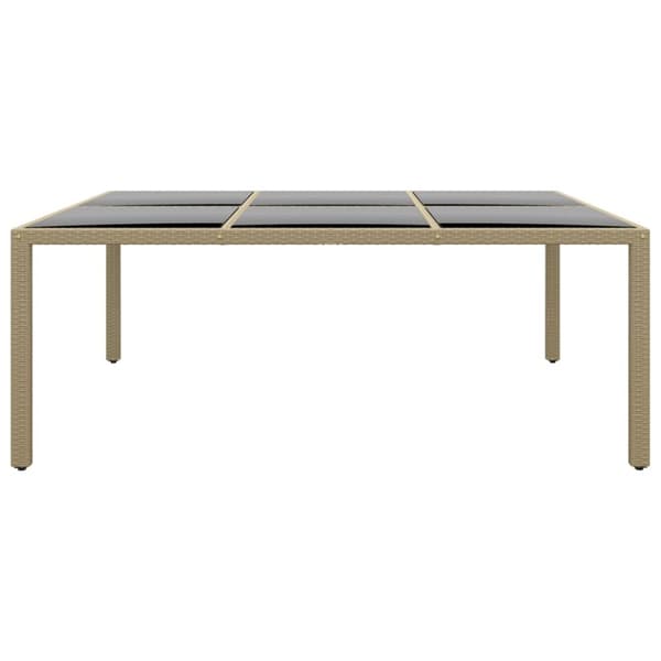 The Living Store 11-osainen Ulkoruokailuryhmä polyrottinki beige - Ulkokalustesarjat