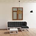 Miniatyrbild 2 av 11: The Living Store Loungegrupp med dynor 5 delar massiv furu -  Utemöbelgrupper