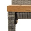 Miniatyrbillede 7 af 9: The Living Store barsæt til haven 3 dele polyrattan og massivt akacietræ grå -  Havemøbelsæt
