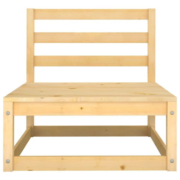 The Living Store Loungegrupp för trädgården med dynor 7 delar massiv furu -  Utemöbelgrupper