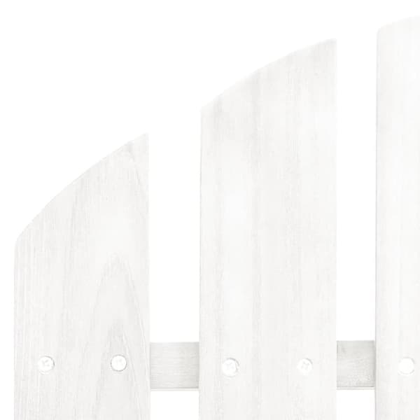 The Living Store Adirondack-havestol med bord massivt grantræ hvid -  Havemøbelsæt