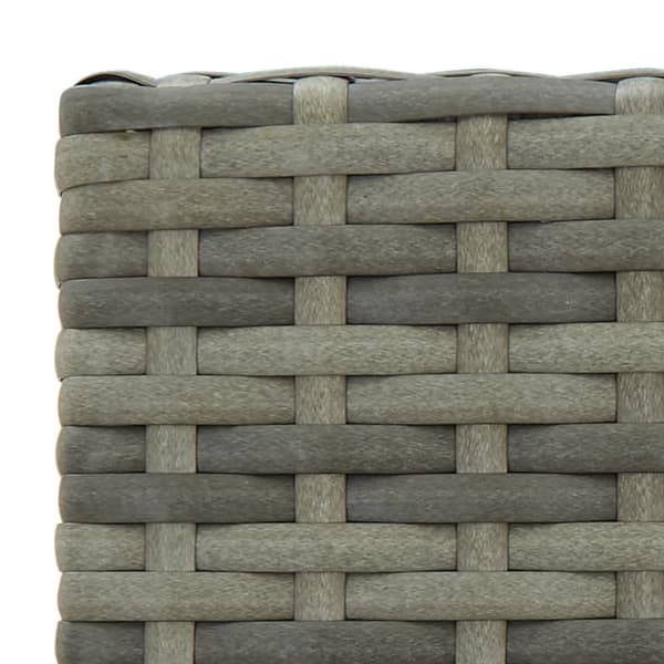 The Living Store udendørs barsæt 5 dele med armlæn polyrattan grå - Havemøbelsæt