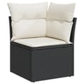 Miniatyrbillede 5 af 11: The Living Store sofasæt til haven 10 dele med hynder polyrattan sort -  Havemøbelsæt