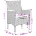 Miniatyrbillede 8 af 9: Havemøbelsæt - Living spisebordssæt til haven 5 dele polyrattan sort