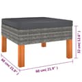 Miniatyrbild 9 av 10: Utemöbelgrupper - Living Loungegrupp för trädgården 9 delar med dynor konstrotting grå