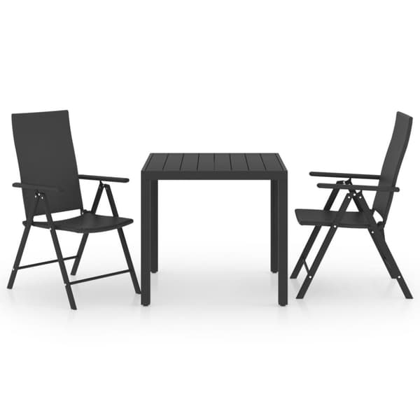 Ulkokalustesarjat - Living 3-osainen Ulkoruokailuryhmä musta