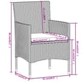 Miniatyrbillede 9 af 9: Havemøbelsæt - Living spisebordssæt til haven 3 dele polyrattan sort