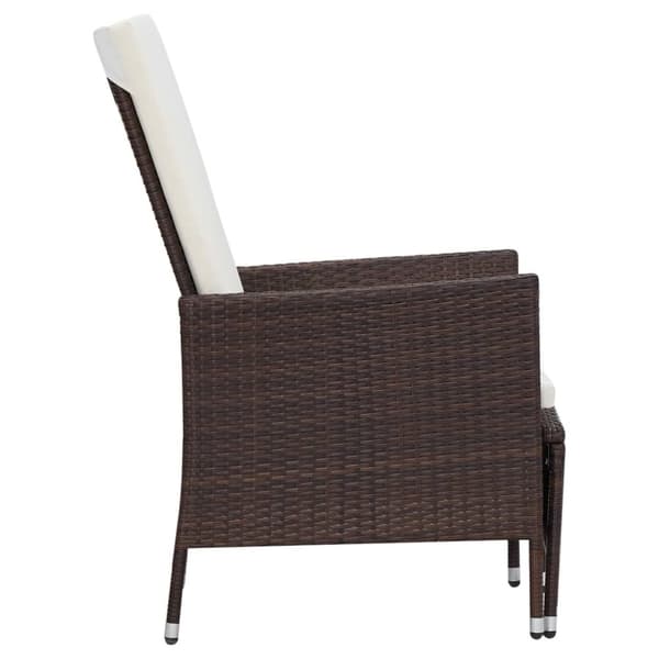 Utemöbelgrupper - Living Loungegrupp för trädgården med dynor 3 delar konstrotting brun