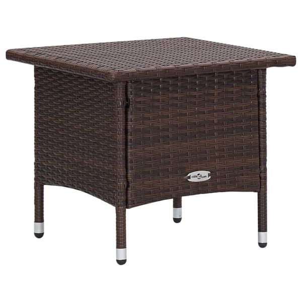 Utemöbelgrupper - Living Loungegrupp för trädgården med dynor 3 delar konstrotting brun