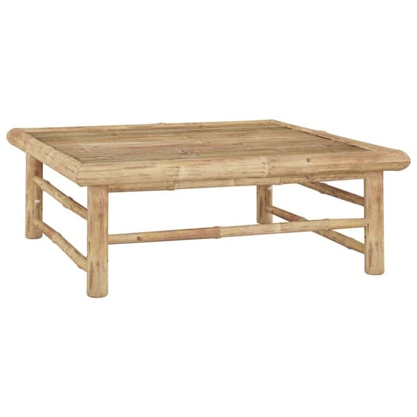 Utemöbelgrupper - Living Loungegrupp för trädgården med gräddvita dynor 11 delar bambu