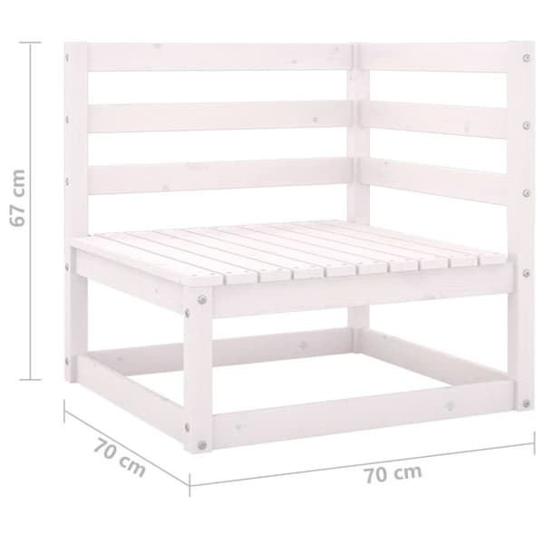 Utemöbelgrupper - Living Hörnsektion till pallsoffa 2 st vit massiv furu