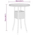 Miniatyrbillede 8 af 9: Havemøbelsæt - Living spisebordssæt til haven 3 dele polyrattan sort