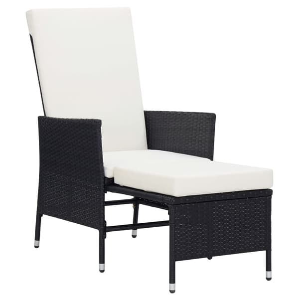 Utemöbelgrupper - Living Loungegrupp för trädgården med dynor 2 delar konstrotting svart