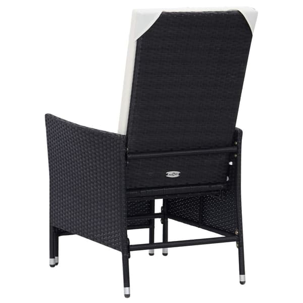 Utemöbelgrupper - Living Loungegrupp för trädgården med dynor 2 delar konstrotting svart