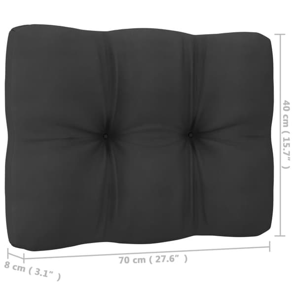 Loungegrupp med antracitfärgade dynor 10 delar massiv furu - Pallsoffa - Pallsoffor - Home & Living