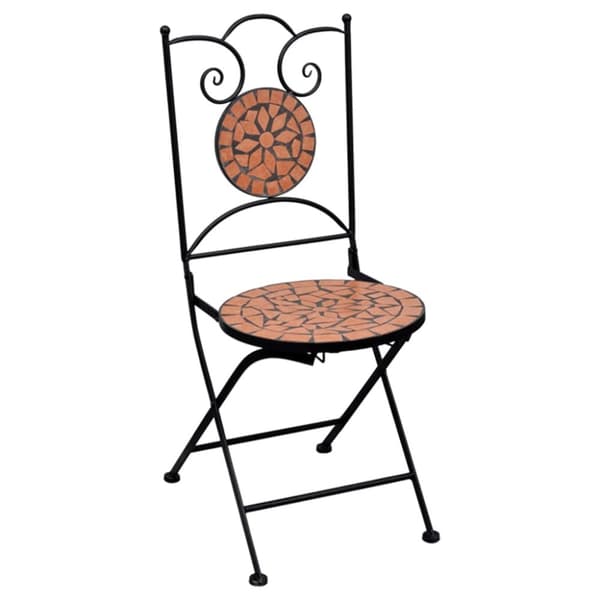 Bistrosæt 3 dele mosaikdesign keramiske fliser terracotta - Bistrosæt - Bistrosæt I Mosaikdesign - Home & Living