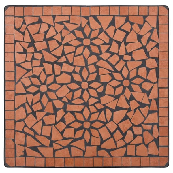 Bistrosæt 3 dele mosaikdesign keramiske fliser terracotta - Bistrosæt - Bistrosæt I Mosaikdesign - Home & Living