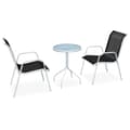 Miniatyrbild 2 av 11: Caféset 3 delar stål svart - Trädgårdsmöbler - Trädgårdsmöbelgrupp - Home & Living