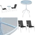 Miniatyrbild 1 av 11: Caféset 3 delar stål svart - Trädgårdsmöbler - Trädgårdsmöbelgrupp - Home & Living