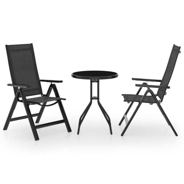 3-osainen Bistrosarja musta ja antrasiitti - Bistroryhmä - Bistroryhmät - Home & Living