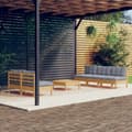 Miniatyrbillede 2 af 11: Loungesæt til haven 6 dele med grå hynder fyrretræ - Haveloungesæt - Loungesæt Til Haven - Home & Living