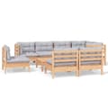 Miniatyrbild 3 av 10: Loungegrupp med dynor 9 delar grå furu - Loungegrupp - Loungegrupper - Home & Living
