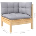 Miniatyrbild 9 av 10: Loungegrupp med dynor 9 delar grå furu - Loungegrupp - Loungegrupper - Home & Living
